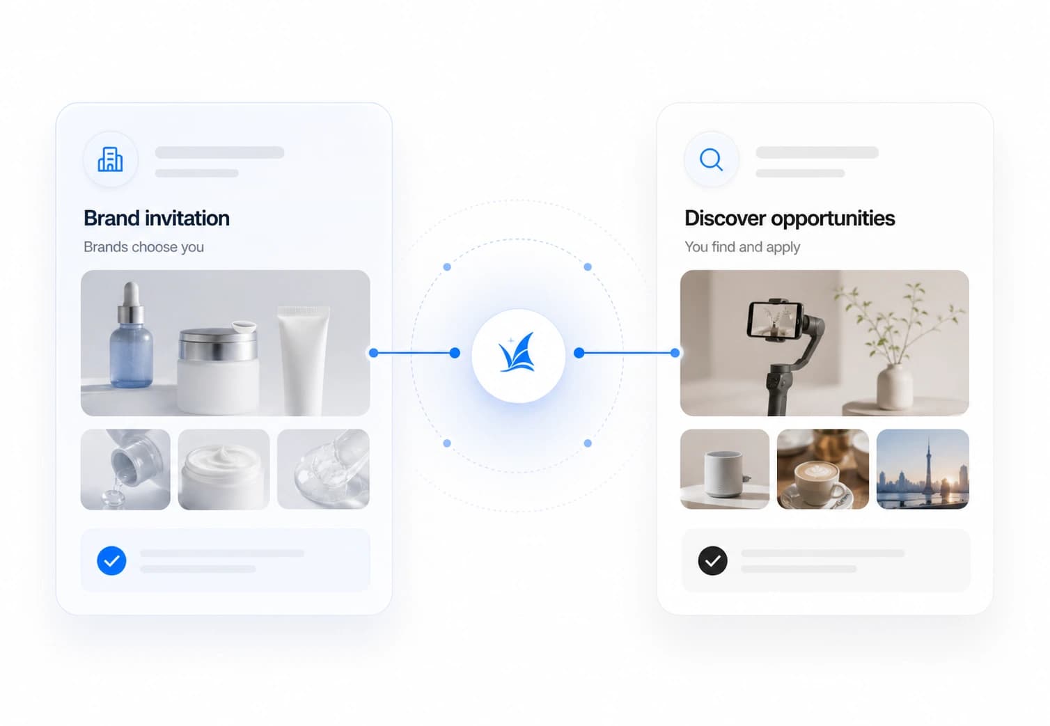 Get matched or find briefs — creator jobs in China workflow step
